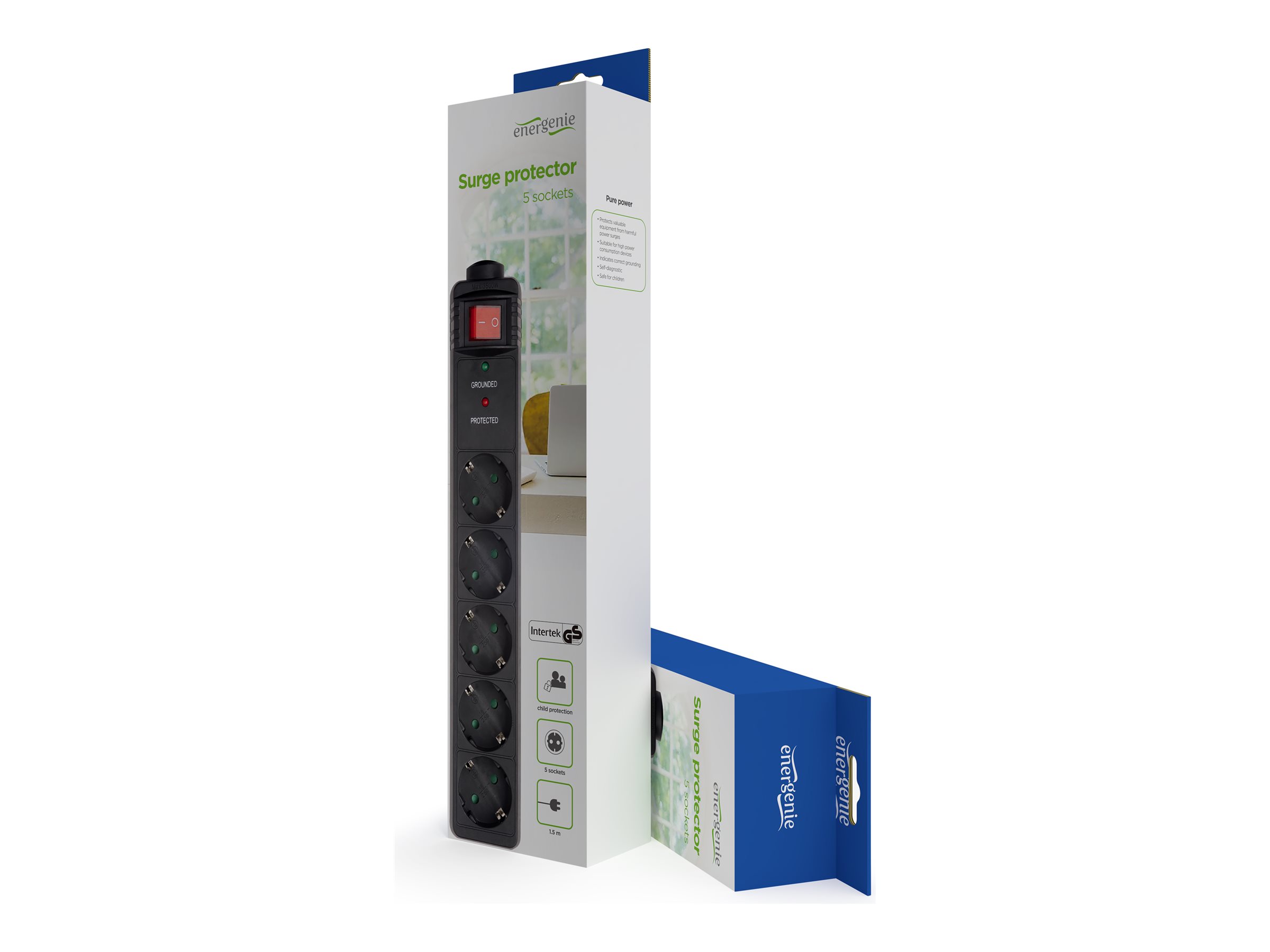Surge Protector SPG5-C-5/ 1.5 m/ 5 Sockets/ Black - Image 6