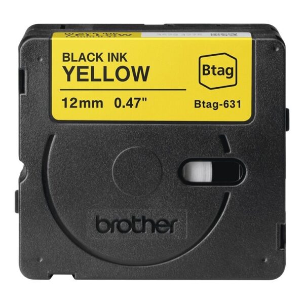 Brother BTAG-631 | Black on Yellow | Btag
