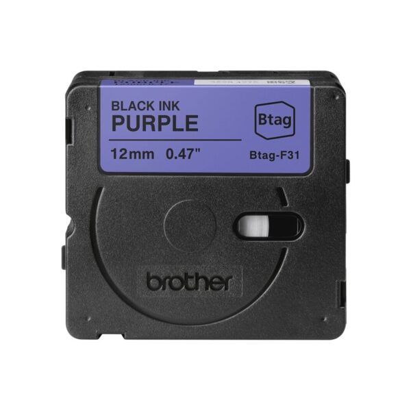 Brother BTAG-F31 | Black on Purple | Btag