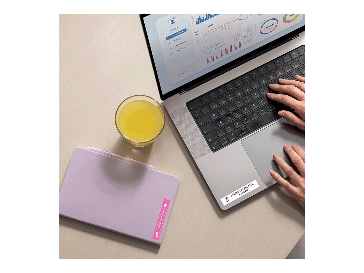 Brother BTAG-P35 | White on Pink | Btag - Image 5