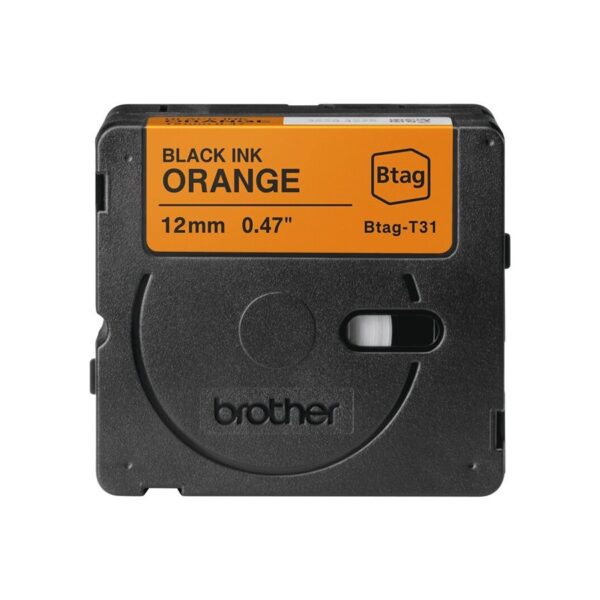 Brother BTAG-T31 | Black on Orange | Btag