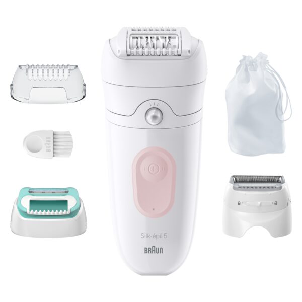 Braun | Epilator | SE5-050 Silk-épil 5 | Operating time (max) 40 min | Number of power levels 1 | Wet & Dry | White