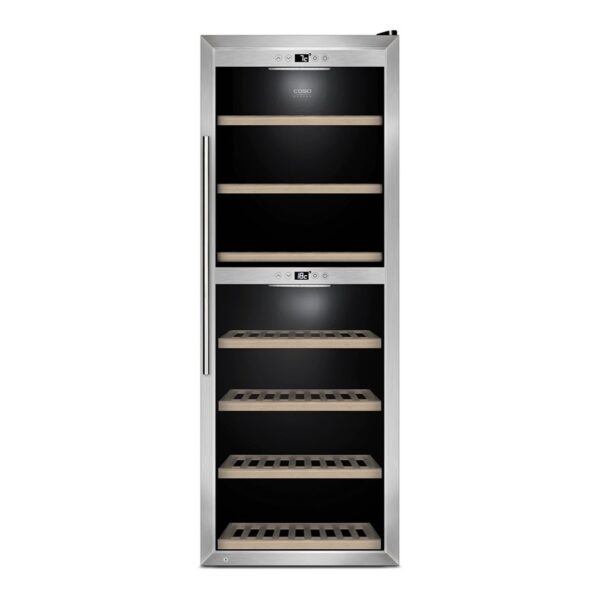 Caso | Wine Cooler | WineComfort 1260 Smart | Energy efficiency class G | Free standing | Bottles capacity 126 | Stainless steel/Black