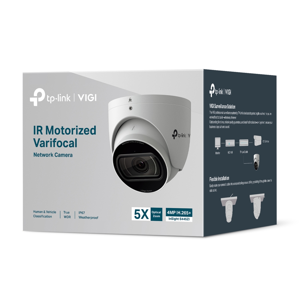 TP-LINK | VIGI 4MP IR Motorized Varifocal Turret Network Camera | InSight S445ZI | 4 MP | 2.7-13.5 mm/ F1.6 | Power over Ethernet (PoE) | IP67 | H.265+ | Micro SD, Max. 512 GB - Image 5