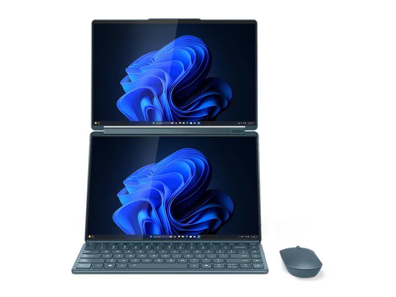 Lenovo Yoga Book 9 14IAH10 | Tidal Teal | 2x14 " | OLED | Touchscreen | 2.8K WQXGA+ | 2880 x 1800 pixels | Glossy | Intel Core Ultra 7 | 255H | 32 GB | Soldered LPDDR5x | Solid-state drive capacity 1000 GB | Intel Arc Graphics | Windows 11 Pro | 802.11be | Bluetooth version 5.4 | Keyboard language Nordic | Keyboard backlit | Warranty 24 month(s) | Battery warranty 12 month(s) - Image 4