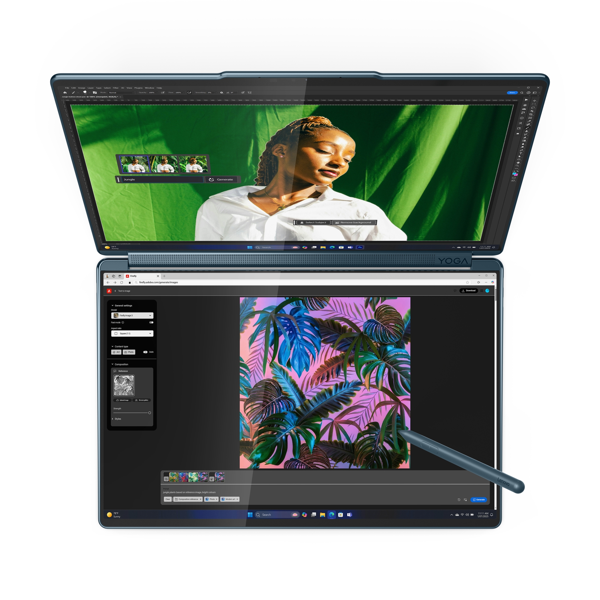 Lenovo Yoga Book 9 14IAH10 | Tidal Teal | 2x14 " | OLED | Touchscreen | 2.8K WQXGA+ | 2880 x 1800 pixels | Glossy | Intel Core Ultra 7 | 255H | 32 GB | Soldered LPDDR5x | Solid-state drive capacity 1000 GB | Intel Arc Graphics | Windows 11 Pro | 802.11be | Bluetooth version 5.4 | Keyboard language Nordic | Keyboard backlit | Warranty 24 month(s) | Battery warranty 12 month(s) - Image 32
