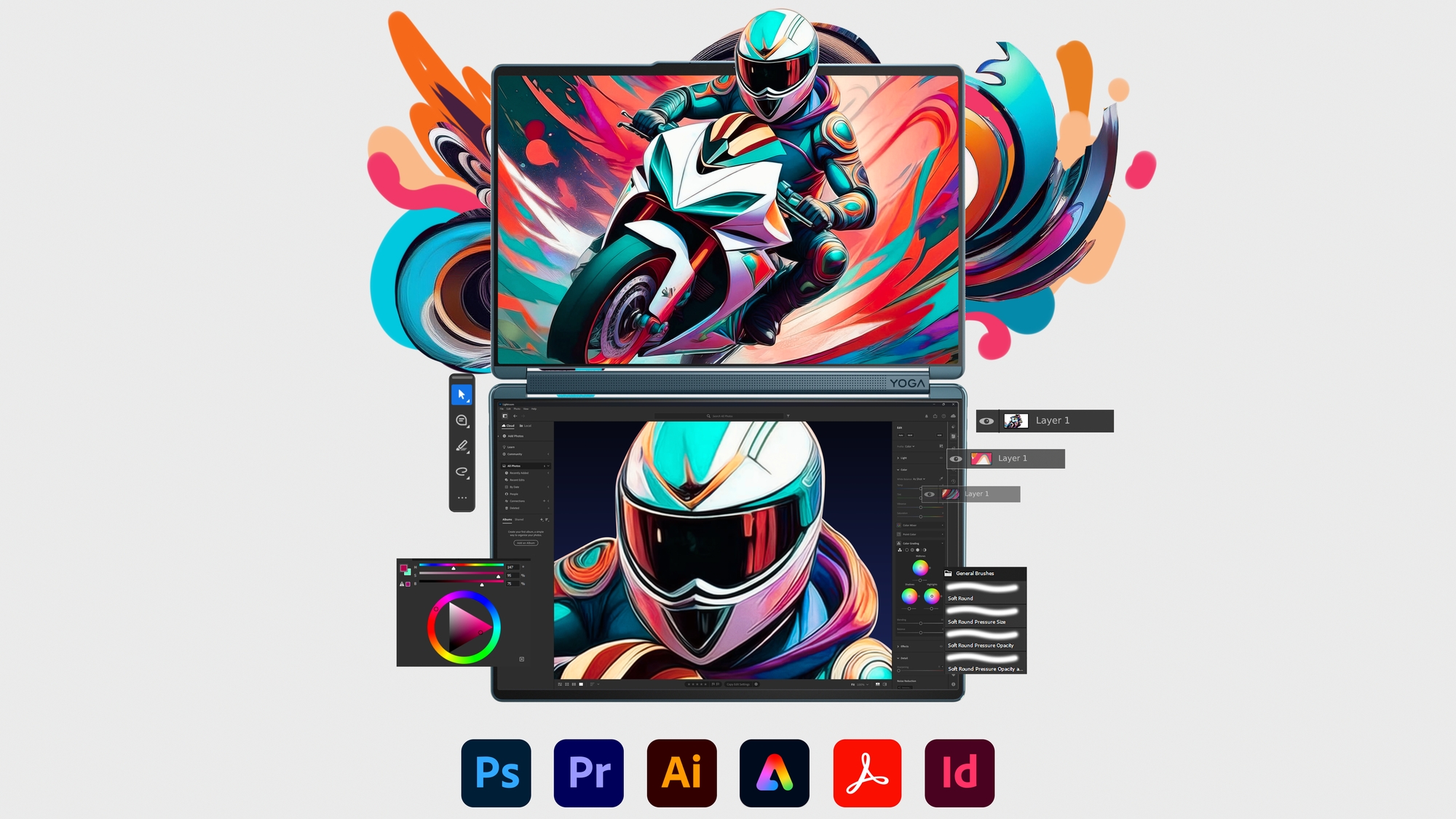 Lenovo Yoga Book 9 14IAH10 | Tidal Teal | 2x14 " | OLED | Touchscreen | 2.8K WQXGA+ | 2880 x 1800 pixels | Glossy | Intel Core Ultra 7 | 255H | 32 GB | Soldered LPDDR5x | Solid-state drive capacity 1000 GB | Intel Arc Graphics | Windows 11 Pro | 802.11be | Bluetooth version 5.4 | Keyboard language Nordic | Keyboard backlit | Warranty 24 month(s) | Battery warranty 12 month(s) - Image 47