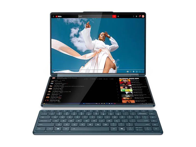Lenovo Yoga Book 9 14IAH10 | Tidal Teal | 2x14 " | OLED | Touchscreen | 2.8K WQXGA+ | 2880 x 1800 pixels | Intel Core Ultra 7 | 255H | 32 GB | Soldered LPDDR5x | Solid-state drive capacity 1000 GB | Intel Arc 140T GPU | Windows 11 Pro | 802.11be | Bluetooth version 5.4 | Keyboard language English | Keyboard backlit | Warranty 24 month(s) | Battery warranty 12 month(s) - Image 3