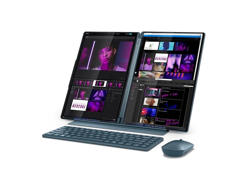Lenovo Yoga Book 9 14IAH10 | Tidal Teal | 2x14 " | OLED | Touchscreen | 2.8K WQXGA+ | 2880 x 1800 pixels | Intel Core Ultra 7 | 255H | 32 GB | Soldered LPDDR5x | Solid-state drive capacity 1000 GB | Intel Arc 140T GPU | Windows 11 Pro | 802.11be | Bluetooth version 5.4 | Keyboard language English | Keyboard backlit | Warranty 24 month(s) | Battery warranty 12 month(s) - Image 4