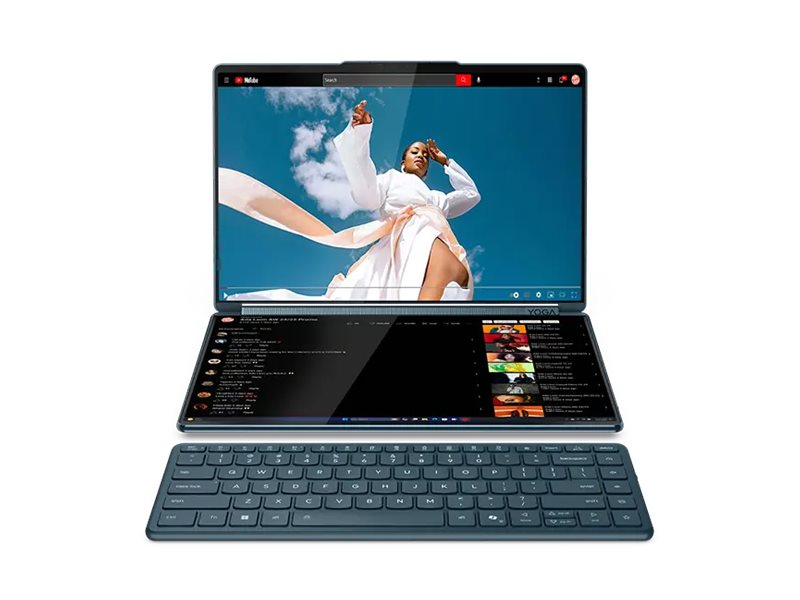 Lenovo Yoga Book 9 14IAH10 | Tidal Teal | 2x14 " | OLED | Touchscreen | 2.8K WQXGA+ | 2880 x 1800 pixels | Intel Core Ultra 7 | 255H | 32 GB | Soldered LPDDR5x | Solid-state drive capacity 1000 GB | Intel Arc 140T GPU | Windows 11 Pro | 802.11be | Bluetooth version 5.4 | Keyboard language English | Keyboard backlit | Warranty 24 month(s) | Battery warranty 12 month(s) - Image 10