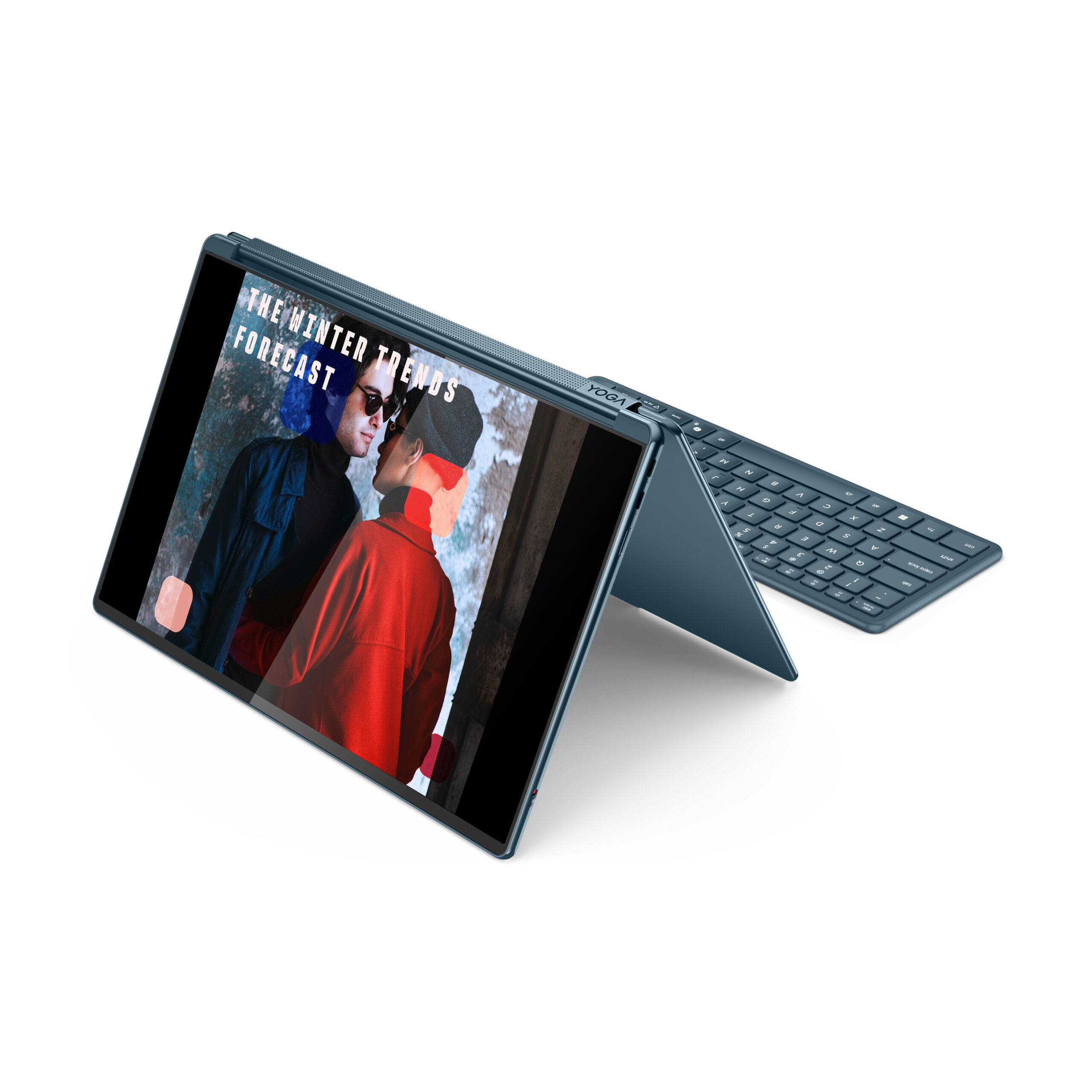 Lenovo Yoga Book 9 14IAH10 | Tidal Teal | 2x14 " | OLED | Touchscreen | 2.8K WQXGA+ | 2880 x 1800 pixels | Intel Core Ultra 7 | 255H | 32 GB | Soldered LPDDR5x | Solid-state drive capacity 1000 GB | Intel Arc 140T GPU | Windows 11 Pro | 802.11be | Bluetooth version 5.4 | Keyboard language English | Keyboard backlit | Warranty 24 month(s) | Battery warranty 12 month(s) - Image 55