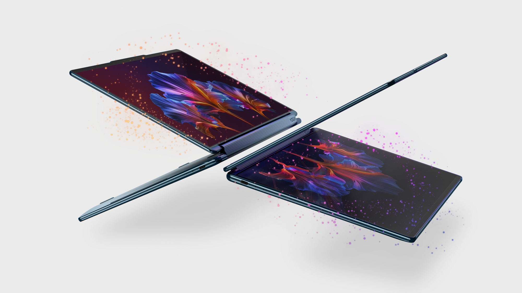 Lenovo Yoga Book 9 14IAH10 | Tidal Teal | 2x14 " | OLED | Touchscreen | 2.8K WQXGA+ | 2880 x 1800 pixels | Intel Core Ultra 7 | 255H | 32 GB | Soldered LPDDR5x | Solid-state drive capacity 1000 GB | Intel Arc 140T GPU | Windows 11 Pro | 802.11be | Bluetooth version 5.4 | Keyboard language English | Keyboard backlit | Warranty 24 month(s) | Battery warranty 12 month(s) - Image 61