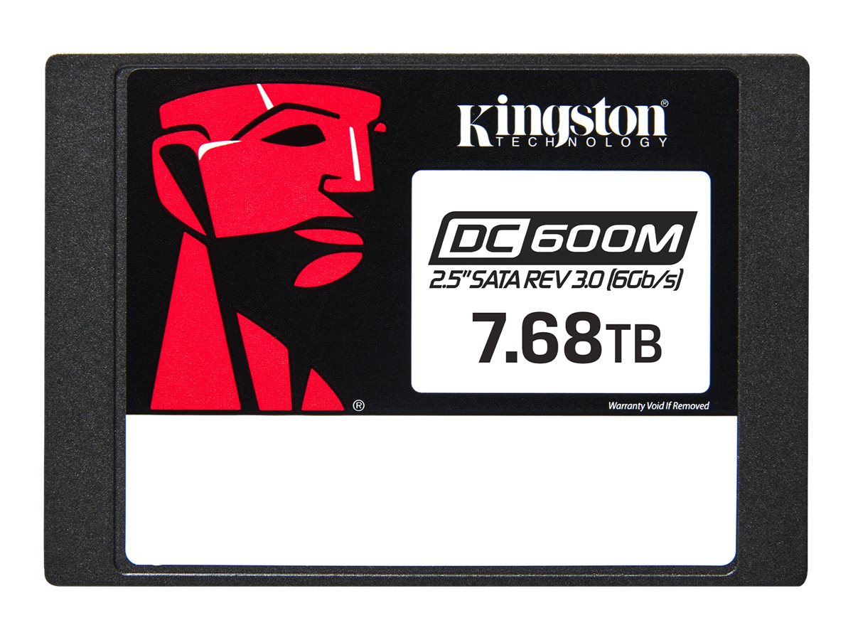 Kingston DC600M | 7680 GB | SSD form factor 2.5" | Solid-state drive interface SATA Rev. 3.0 | Read speed 560 MB/s | Write speed 530 MB/s