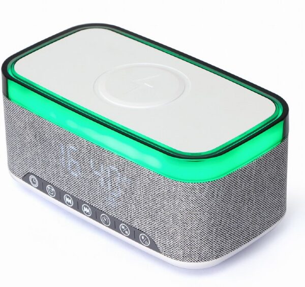 Gembird Digital Alarm Clock with Speaker and Charging Function | DAC-SPKBT-QC15-GR | Bluetooth | Wireless connection