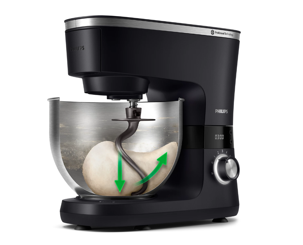 Philips Kitchen Machine with Mix | HR7962/21 7000 Series | 1000 W | Number of speeds 8 | Bowl capacity 5.5 L | Black - Image 3