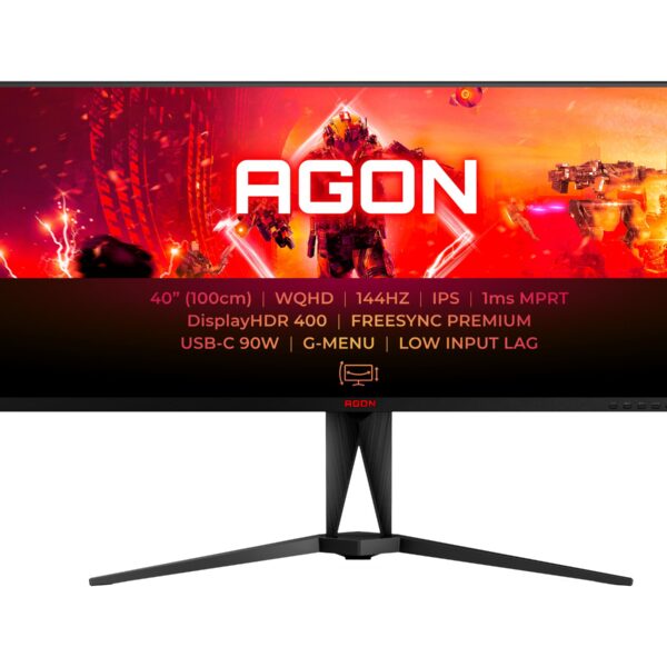 AOC | AG405UXC | IPS | WQHD | 21:9 | 144 Hz | 1 ms | 3440 x 1440 pixels | 350 cd/m² | HDMI ports quantity 2 | Black