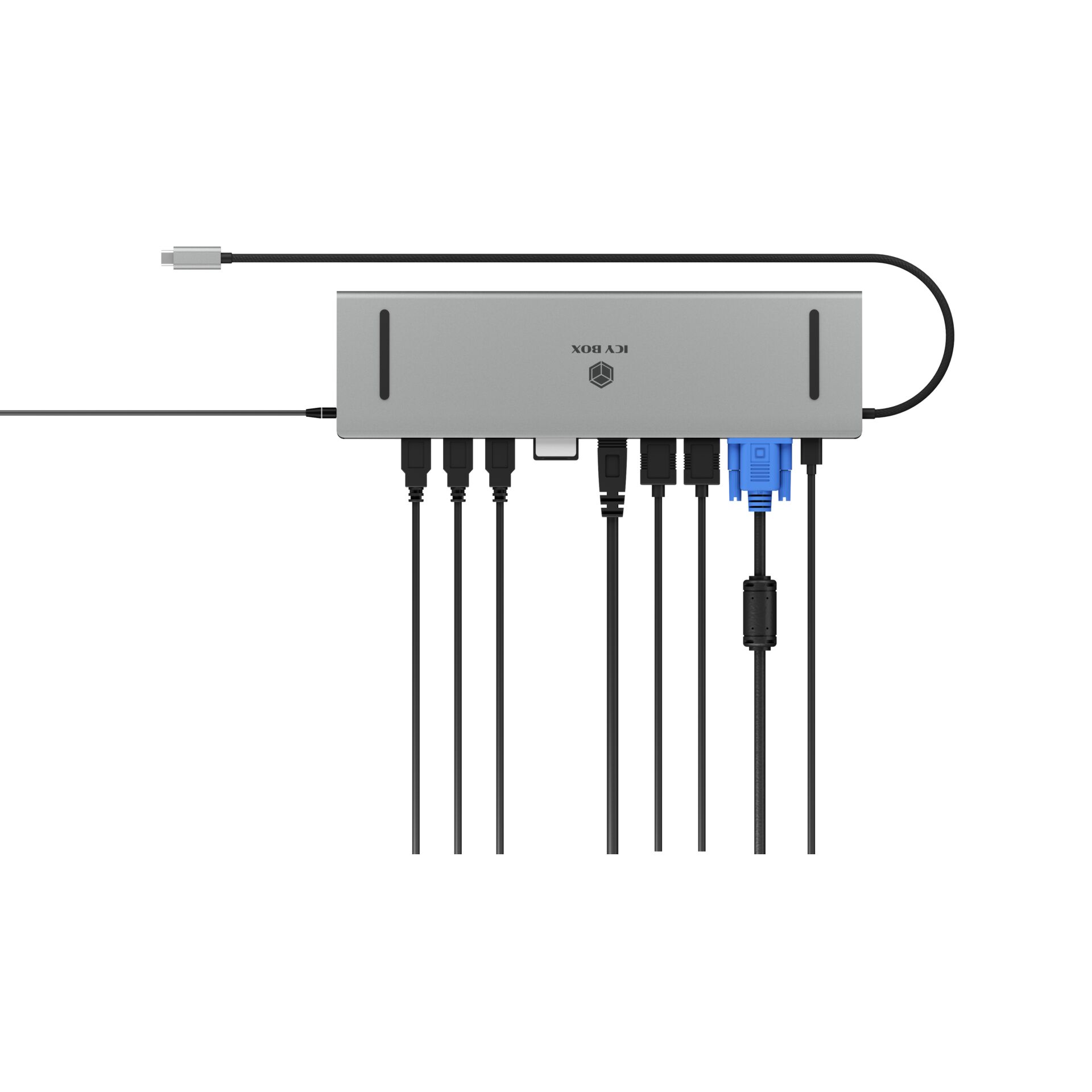 Raidsonic Docking Station | IB-DK2106a-CPD | Ethernet LAN (RJ-45) ports 1 | VGA (D-Sub) ports quantity 1 | HDMI ports quantity 2 - Image 7