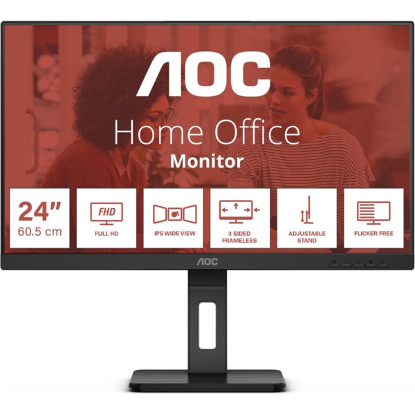 AOC | 24E3QAF | 23.8 " | IPS | FHD | 16:9 | 75 Hz | 4 ms | 1920 x 1080 pixels | 300 cd/m² | HDMI ports quantity 1 | Black