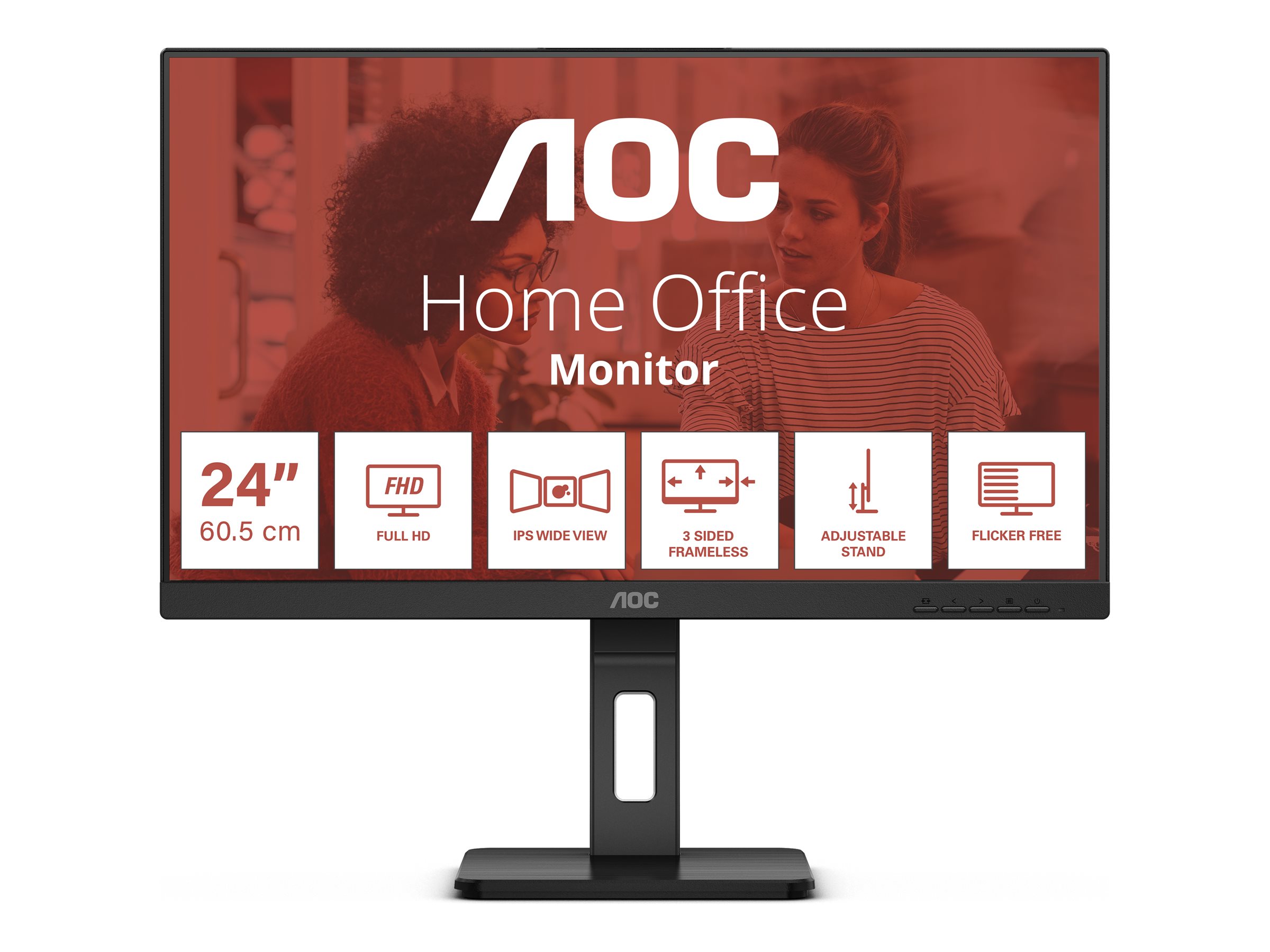 AOC | 24E3QAF | 23.8 " | IPS | FHD | 16:9 | 75 Hz | 4 ms | 1920 x 1080 pixels | 300 cd/m² | HDMI ports quantity 1 | Black