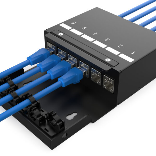 Digitus Consolidation point box, 6-port Keystone modules with intelligent cable manager | DN-93708-6