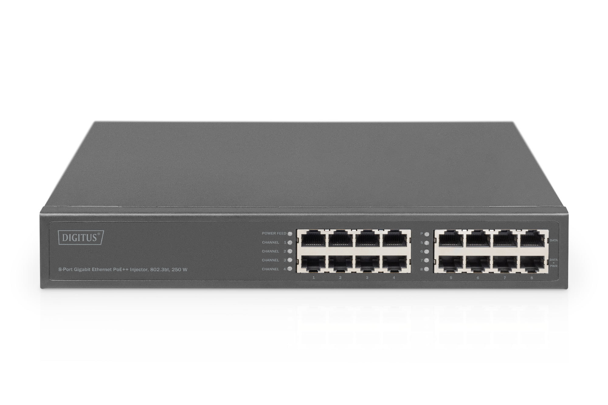 8-Port Gigabit Ethernet PoE Injector, 802.3bt, 250 W | DN-95118 - Image 3