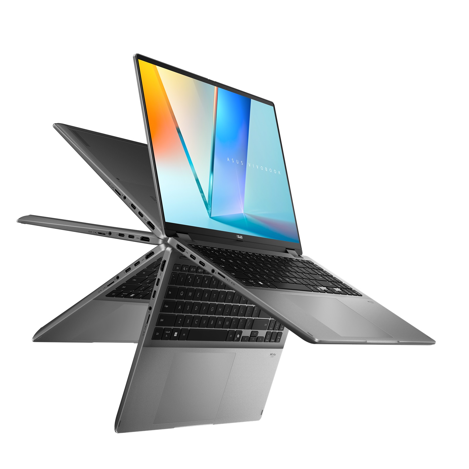 Asus Vivobook 16 Flip TP3607SA-RJ033W | Matte Gray | 16 " | OLED | Touchscreen | 3K | 120 Hz | 2880 x 1800 pixels | Glossy | Intel Core Ultra 7 | 256V | 16 GB | LPDDR5X | Solid-state drive capacity 1000 GB | Intel Graphics | Windows 11 Home | 802.11be | Bluetooth version 5.4 | Keyboard language US international | Keyboard backlit | Warranty 24 month(s) - Image 10