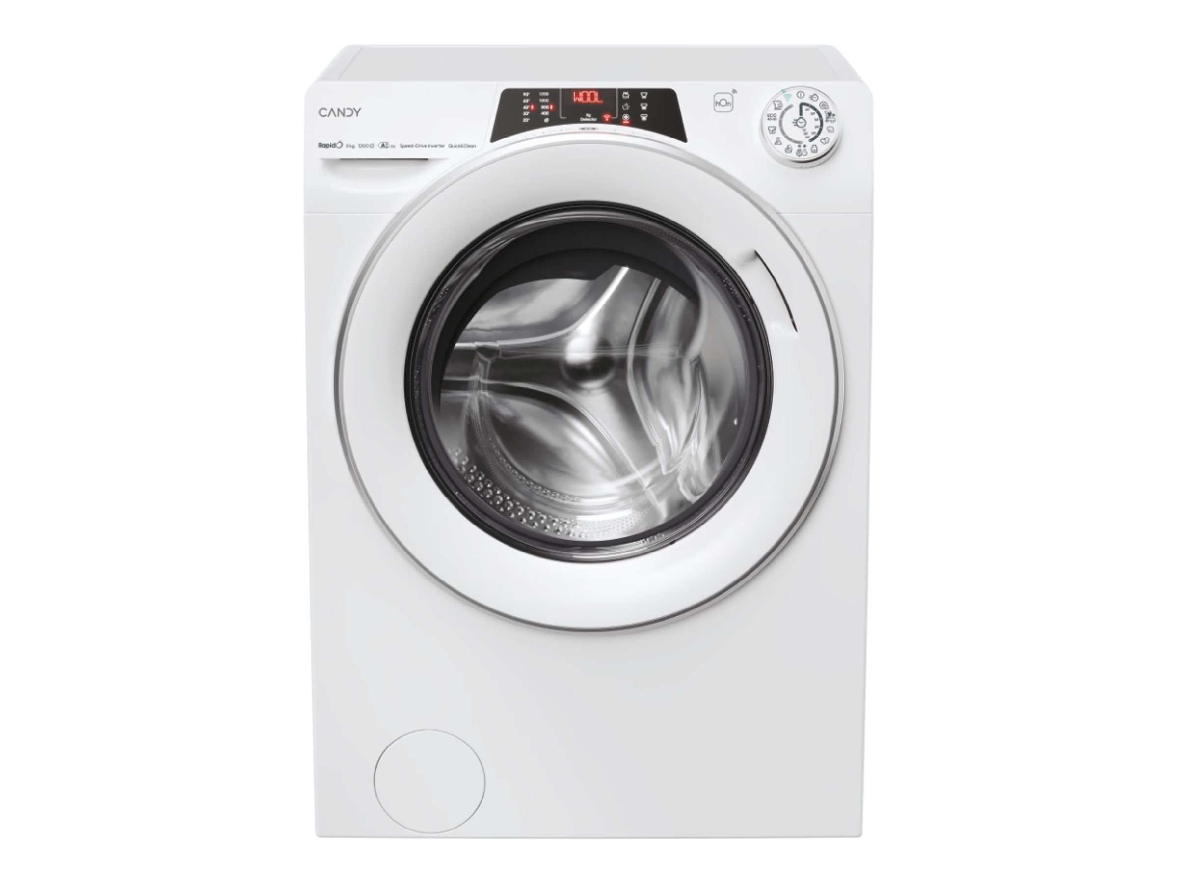 Candy Washing Machine | RO 284DWMS7/1-S | Energy efficiency class A | Front loading | Washing capacity 8 kg | 1200 RPM | Depth 53 cm | Width 60 cm | Display | TFT | Steam function | Wi-Fi | White - Image 2