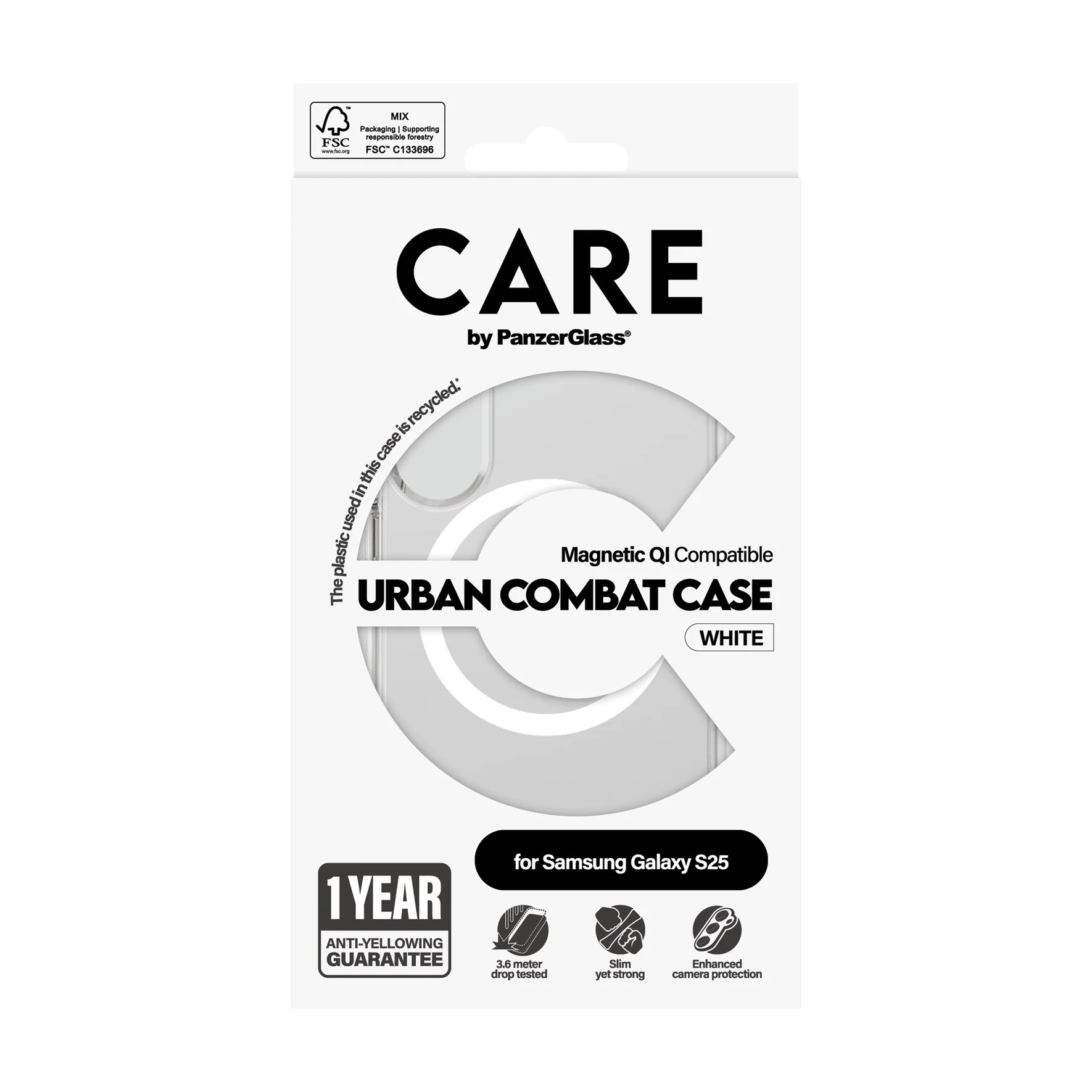 CARE Back protection | Samsung | Galaxy S25 | Recycled plastic | White - Image 7