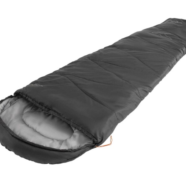 Easy Camp Starling Mummy Black 8°C | Sleeping Bag | 210 x 75 x 50 cm | -5 to 12 °C | Two-way open-end, autolock