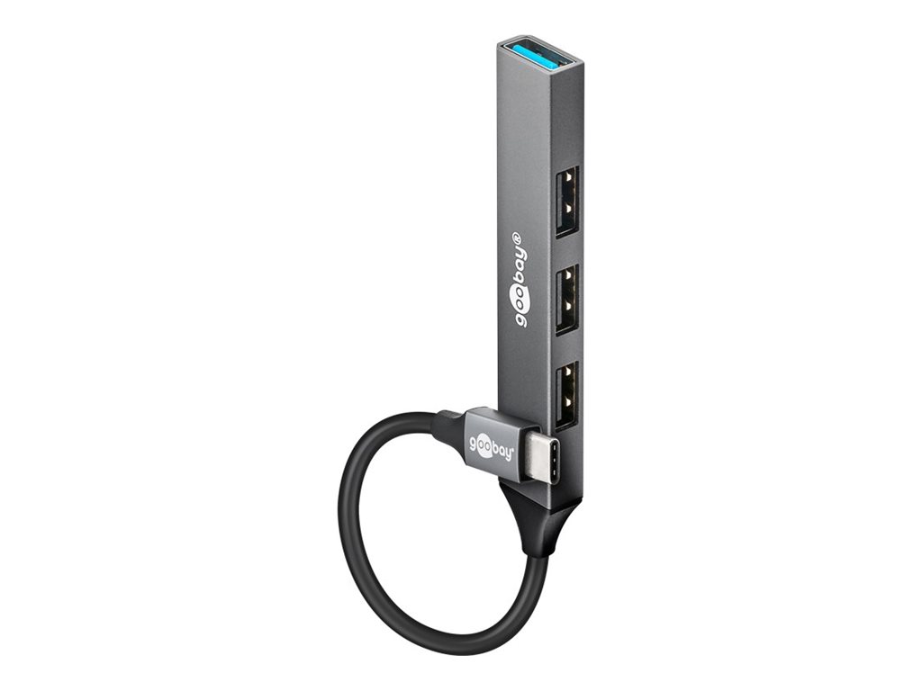 Goobay Slim 4-Port USB Hub, USB-C to USB-A, 5 Gbit/s | 74457 - Image 2
