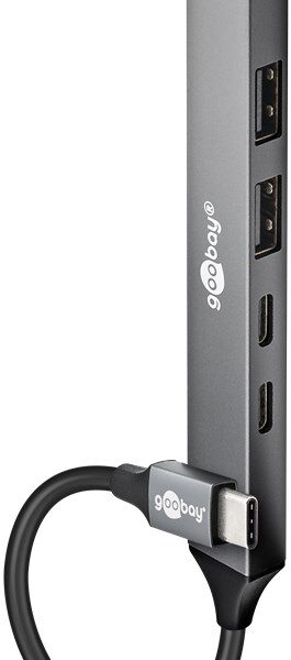Goobay Slim 5-Port USB Hub, USB-C to USB-C/USB-A, 5 Gbit/s | 74460