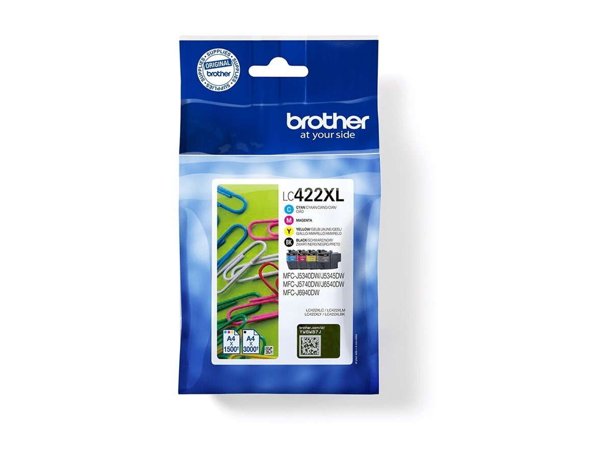 Brother LC422XLVAL | Ink Cartridge | Black, Cyan, Magenta, Yellow - Image 2