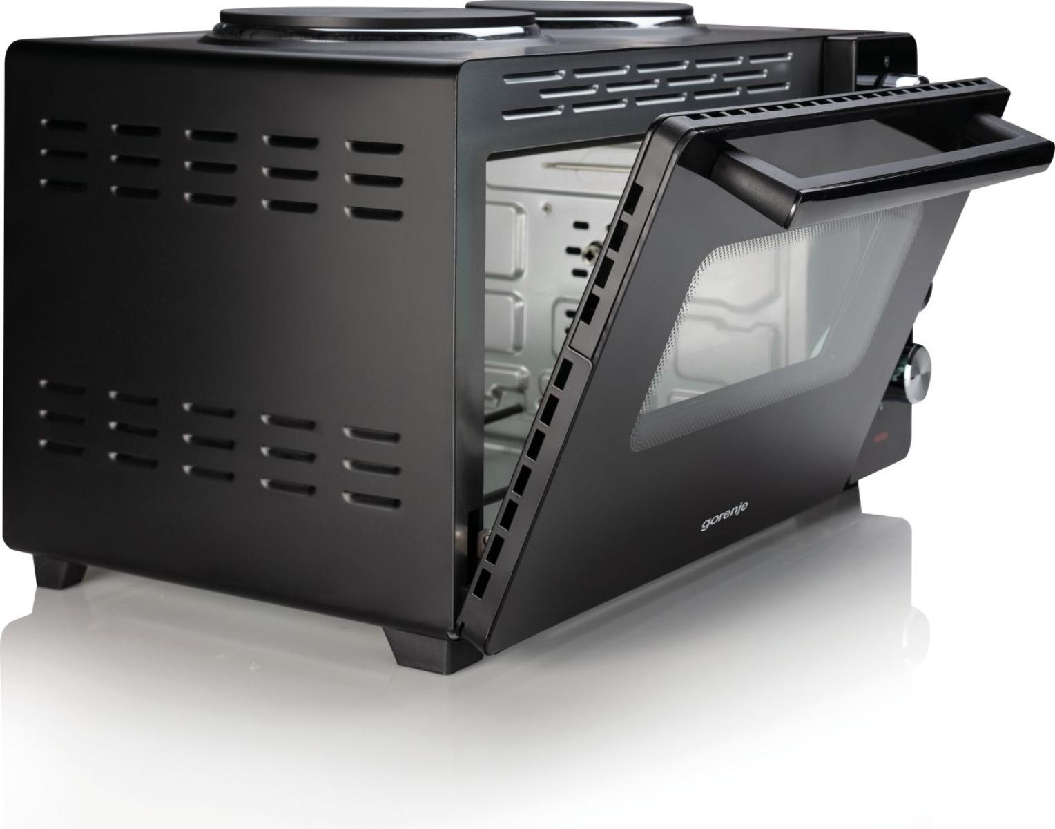 Gorenje | Mini Oven | OM30GBX | 30 L | Number of burners/cooking zones 2 | 1600 W | Black - Image 5