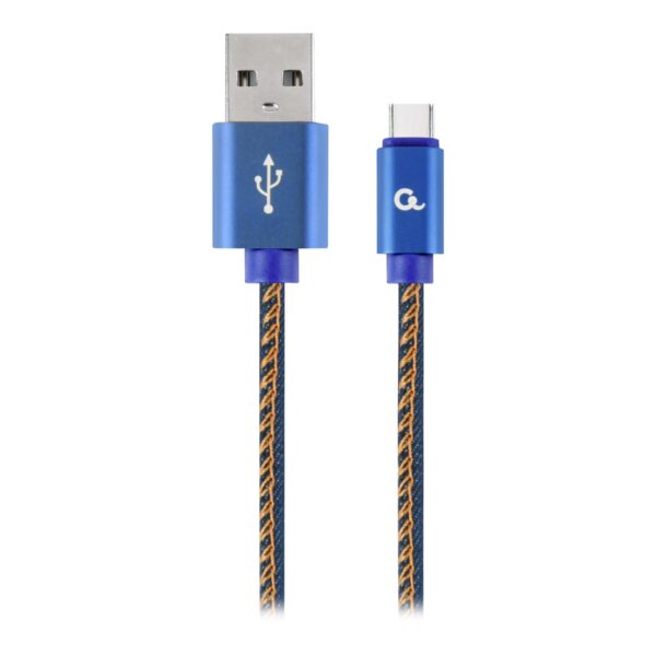 Cablexpert | Premium Jeans (Denim) Type-C USB Cable with Metal Connectors | CC-USB2J-AMCM-1M-BL