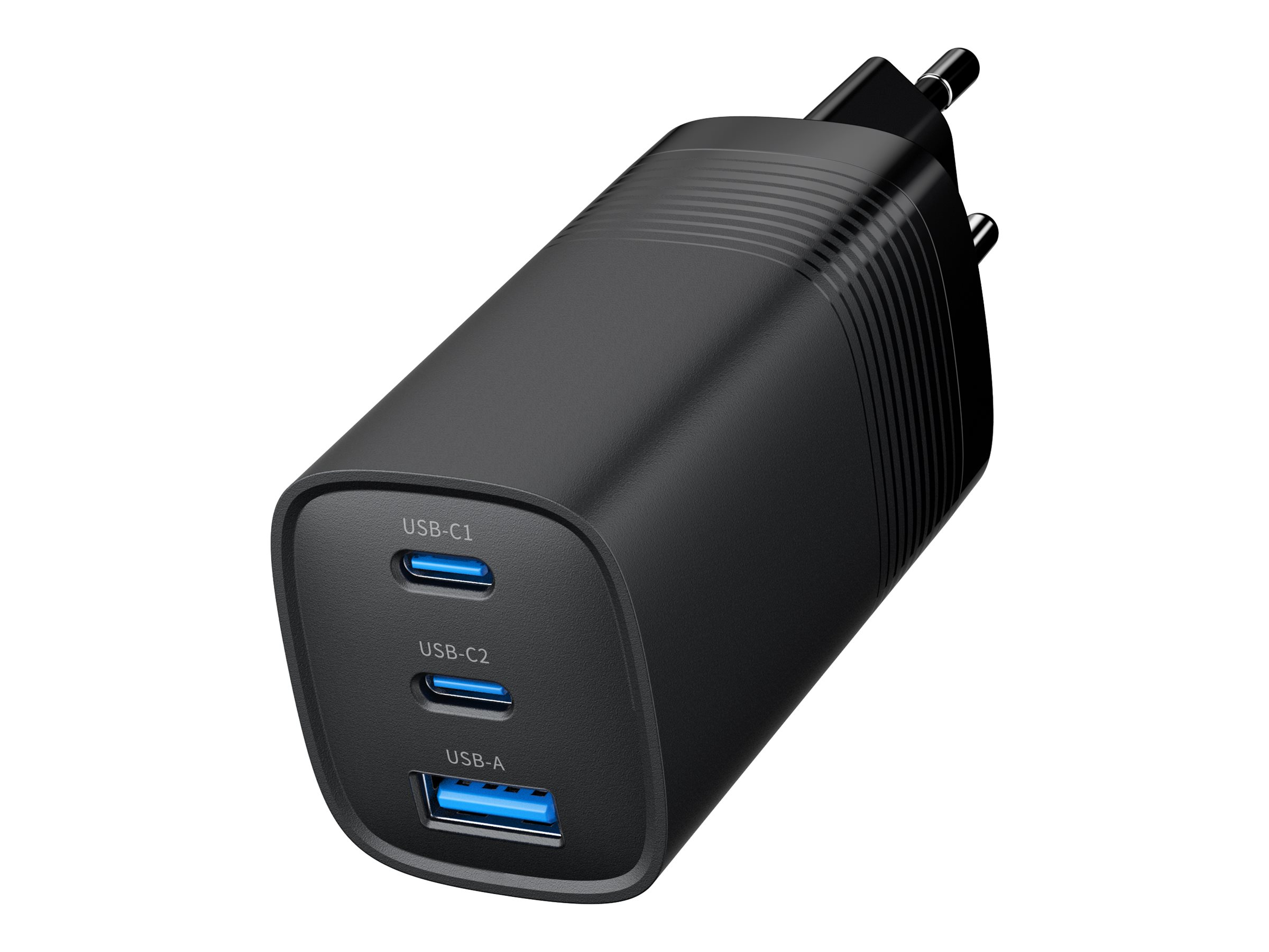 Cablexpert 3-port 65 W GaN USB PowerDelivery fast charger | TA-UC-PDQC65-01-BK - Image 3
