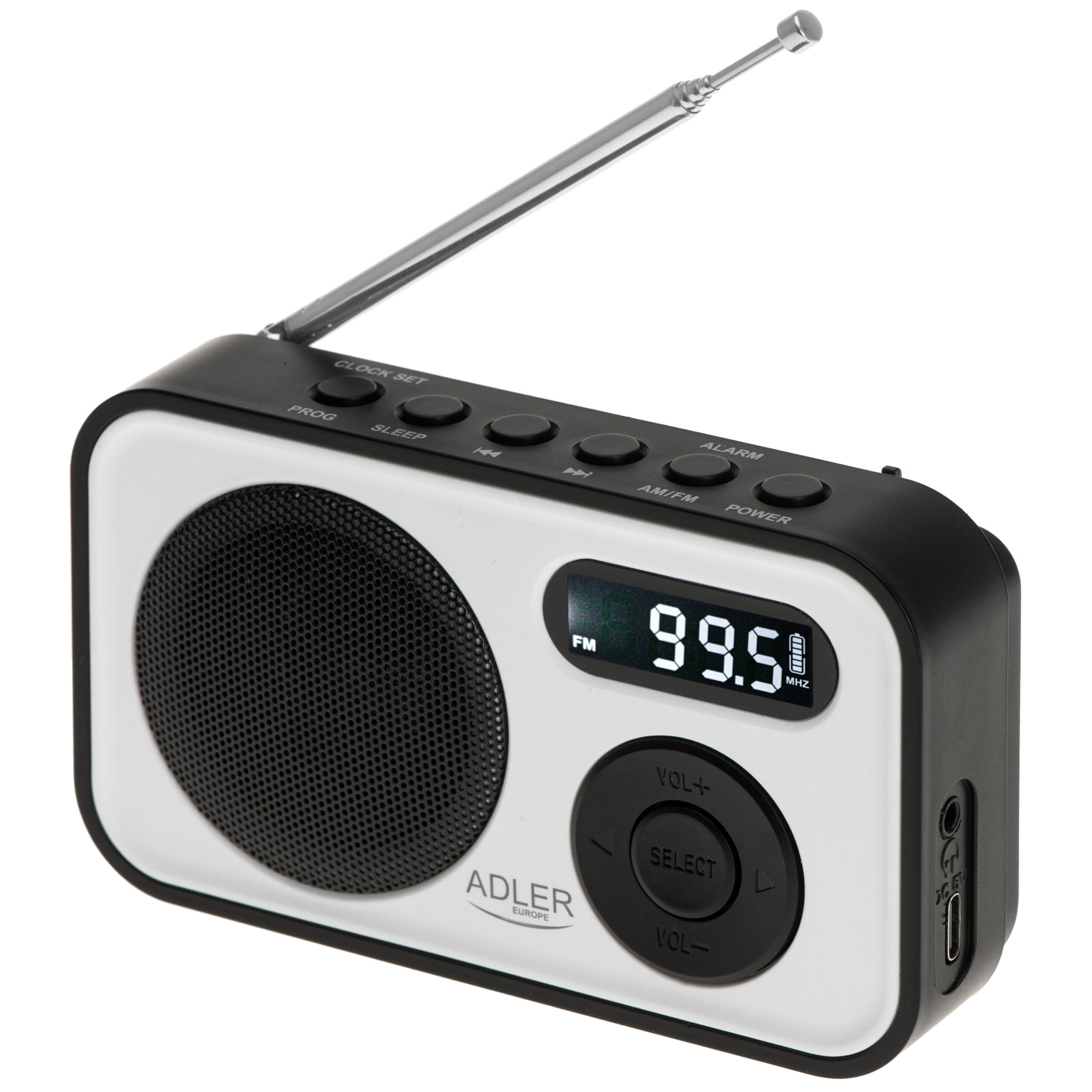 Adler | PLL AM/FM Digital Radio | AD 1906 | Alarm function | White/Black - Image 3
