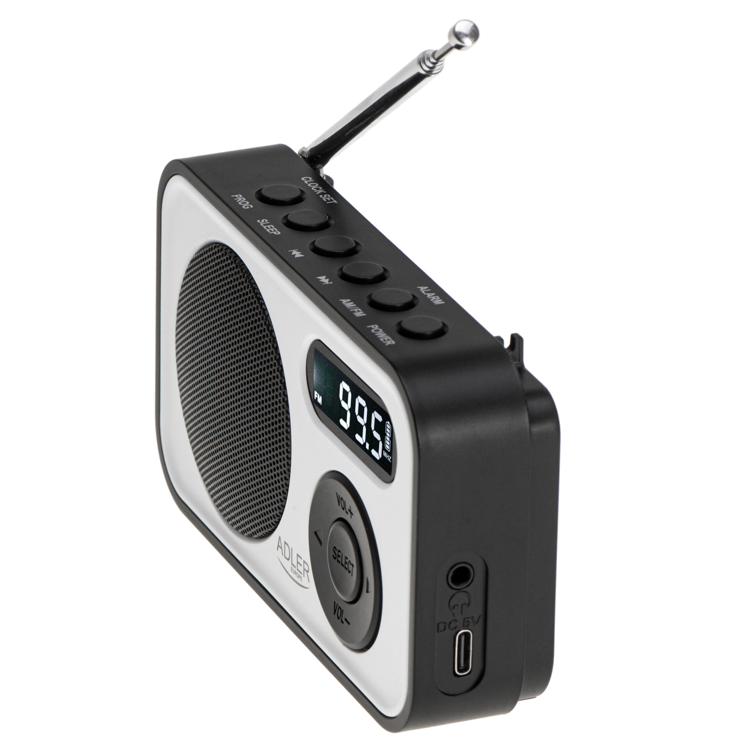 Adler | PLL AM/FM Digital Radio | AD 1906 | Alarm function | White/Black - Image 6