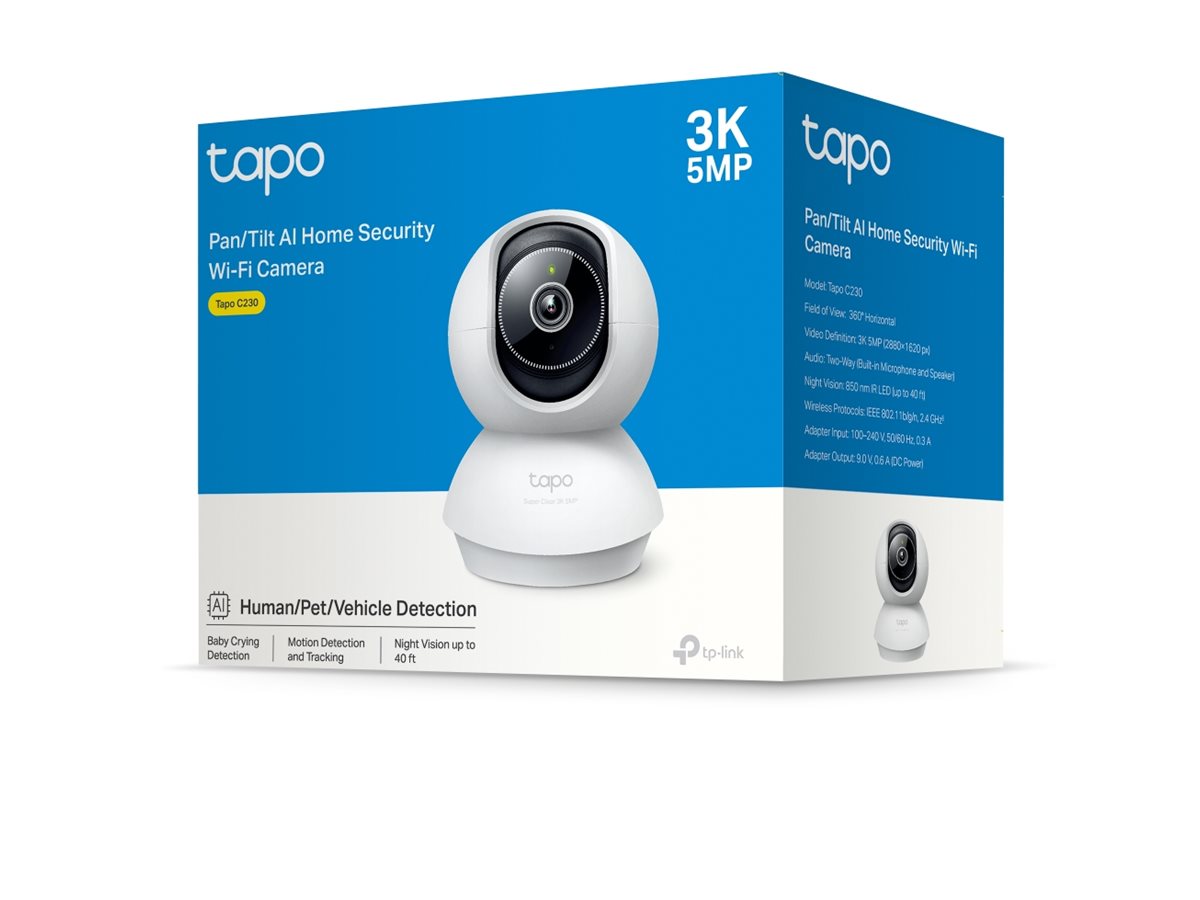 TP-LINK | Pan/Tilt AI Home Security Wi-Fi Camera | Tapo C230 | Tabletop/Ceiling-Mounted | 5 MP | 4mm/F2.0 | H.264 | Micro SD, Max. 512 GB - Image 6
