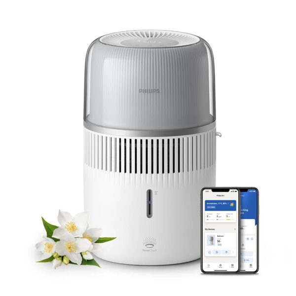 Philips | Humidifier | HU5710/00 5000 Series | Water tank capacity 4.5 L | Suitable for rooms up to 56 m² | NanoCloud technology | Humidification capacity 400 ml/hr | White