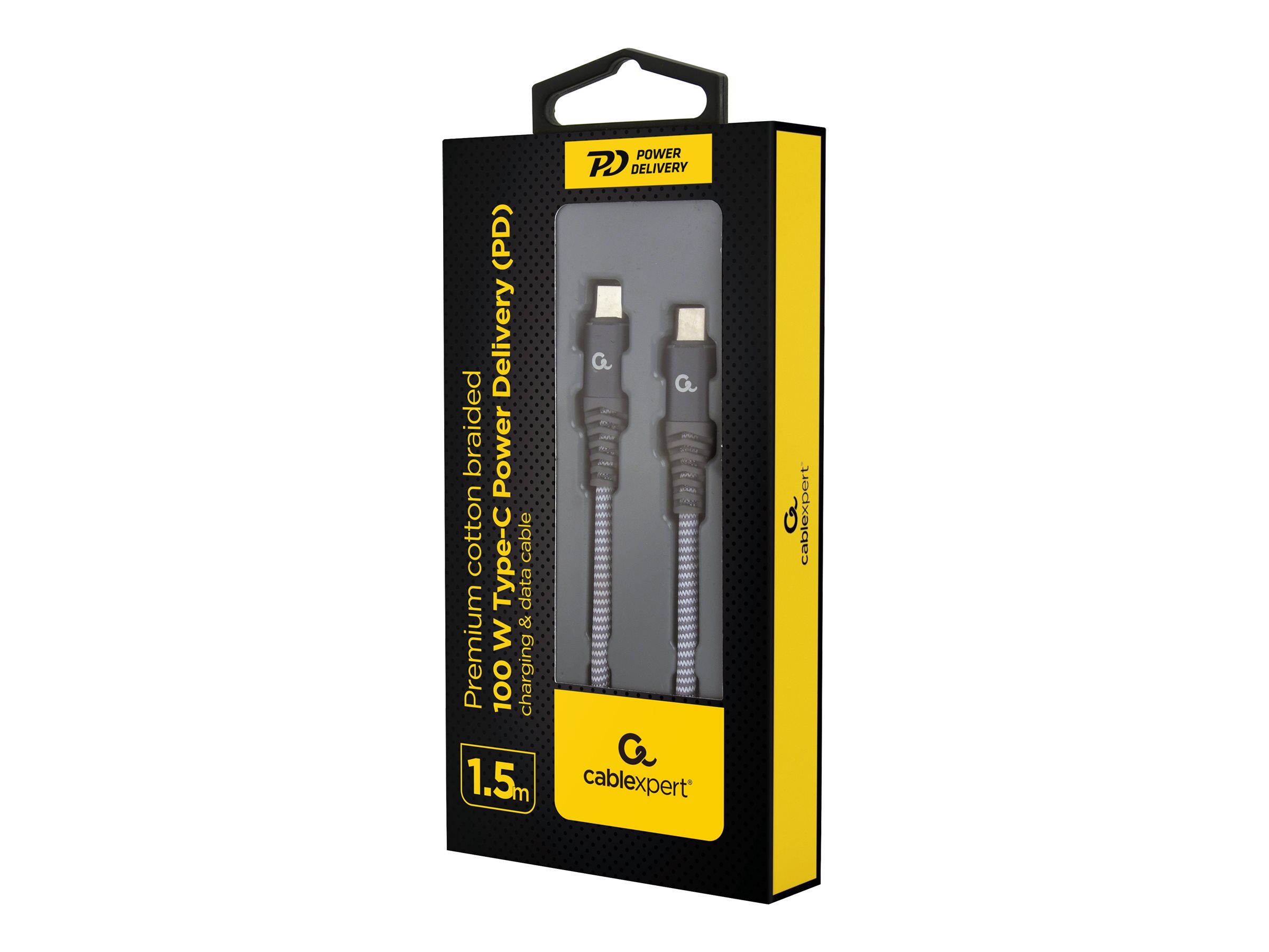 Cablexpert | 100 W Type-C Power Delivery (PD) premium charging and data cable, 1.5 m | CC-USB2B-CMCM100-1.5M - Image 4