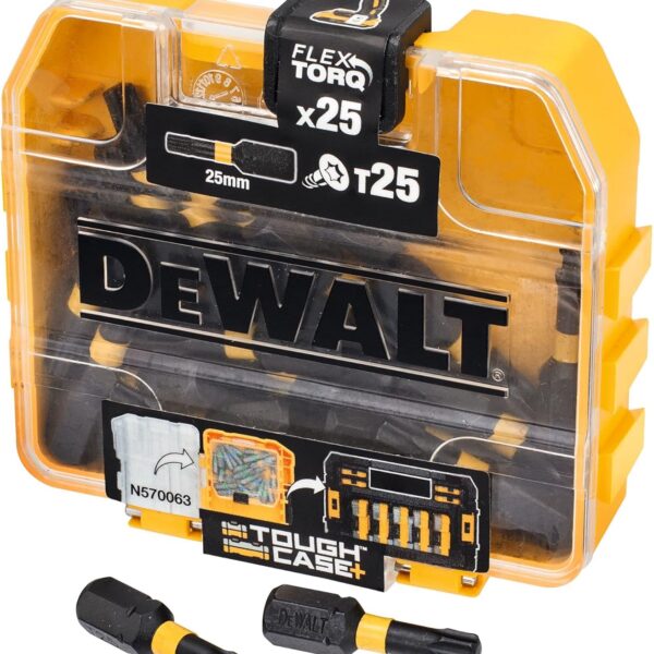 DEWALT DT70558T-QZ Extreme FLEXTORQ 25pc Set T25 25mm in Small Bulk Storage Case