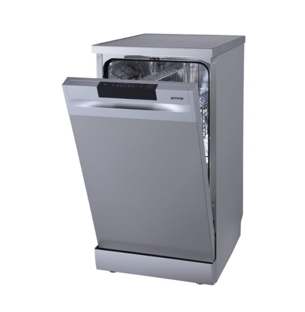 Dishwasher | GS520E15S | Free standing | Width 45 cm | Number of place settings 9 | Number of programs 5 | Energy efficiency class E | Display | AquaStop function | Grey - Image 5