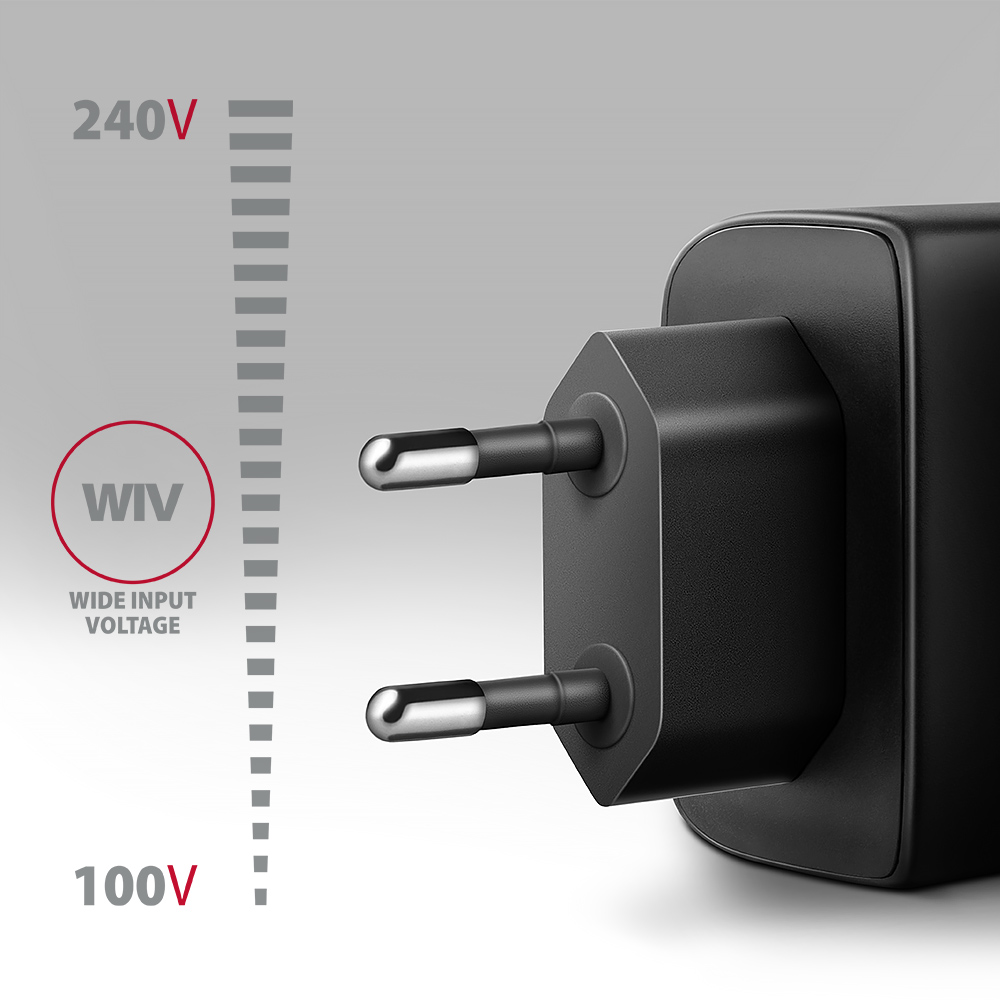 AXAGON GaN wallcharger 2x port (USB-A + USB-C), PD3.0/PPS/QC4+/SFC2.0/AFC/SCP/FCP/Apple, 45W | ACU-PQ45 - Image 4