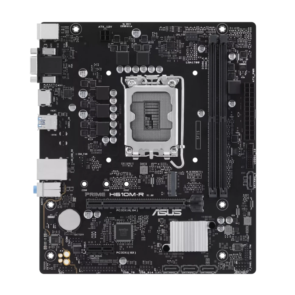 Asus | PRIME H610M-R-SI | Processor family Intel | Processor socket LGA1700 | DDR5 | Number of SATA connectors 4 - Image 4