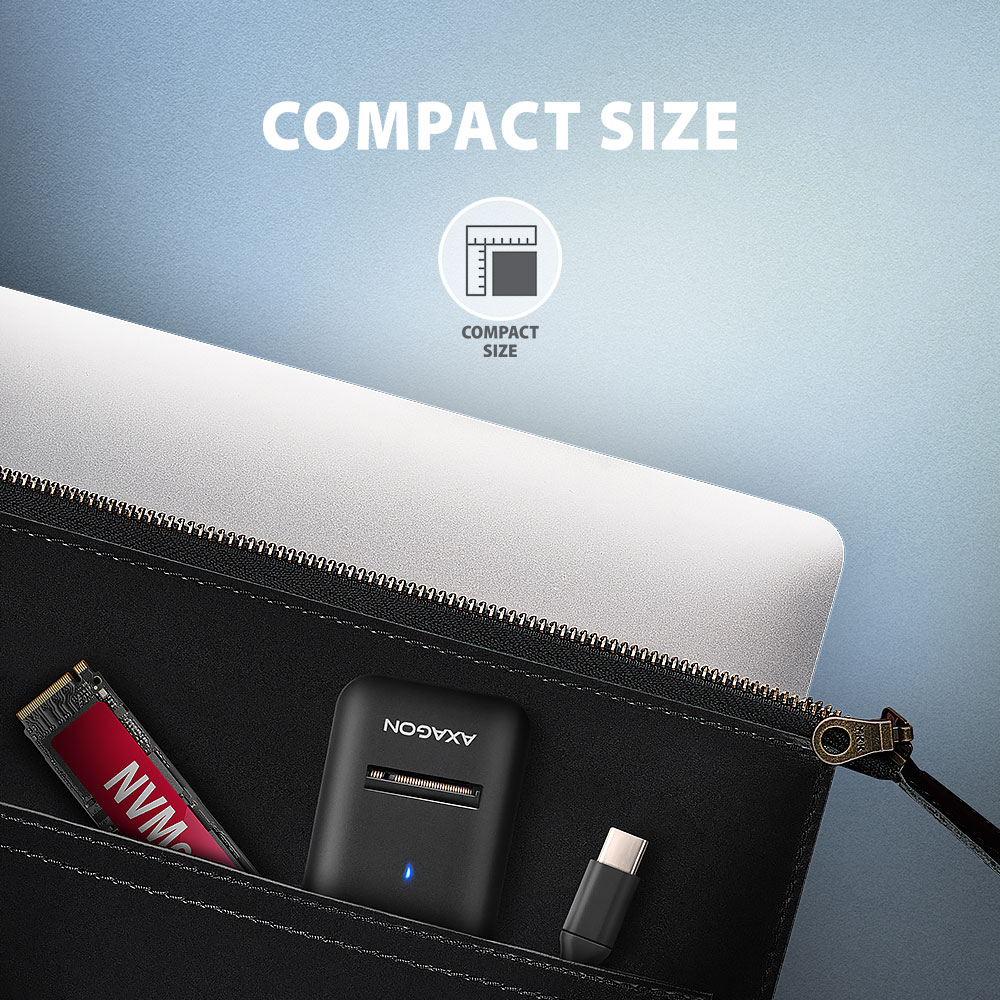 AXAGON USB-C 10Gbps adapter for fast connection of M.2 NVMe and SATA SSD, USB-C cable 10 cm | ADM2-CM - Image 6