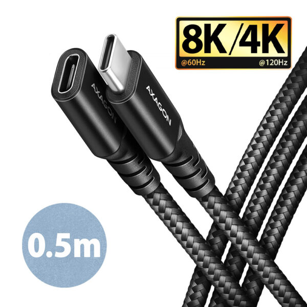 AXAGON Extension USB 20Gbps cable, 0.5 m | BUCM32-CF05AB | USB-C to USB-C