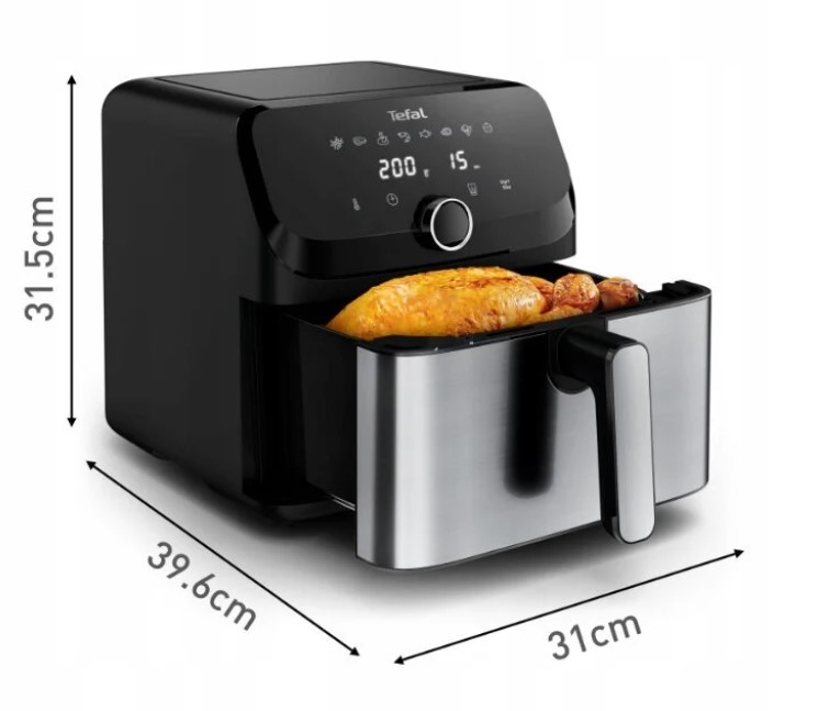 TEFAL Easy Fry Mega Air Fryer | EY855D10 | Power 1700 W | Capacity 7.5 L | Black - Image 3