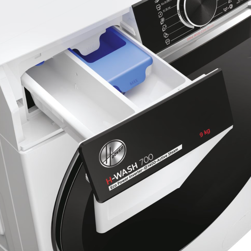 Hoover | Washing Machine | H7W449AMBC-S | Energy efficiency class A | Front loading | Washing capacity 9 kg | 1400 RPM | Depth 51 cm | Width 60 cm | LED | Steam function | Wi-Fi | White - Image 9