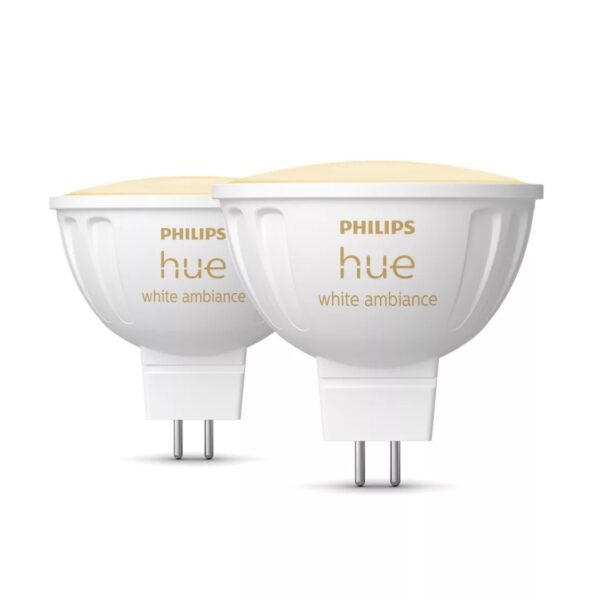 Philips Hue WA 12V MR16, 2pcs pack | GU5.3 | 5.1 W | Warm to cool white light