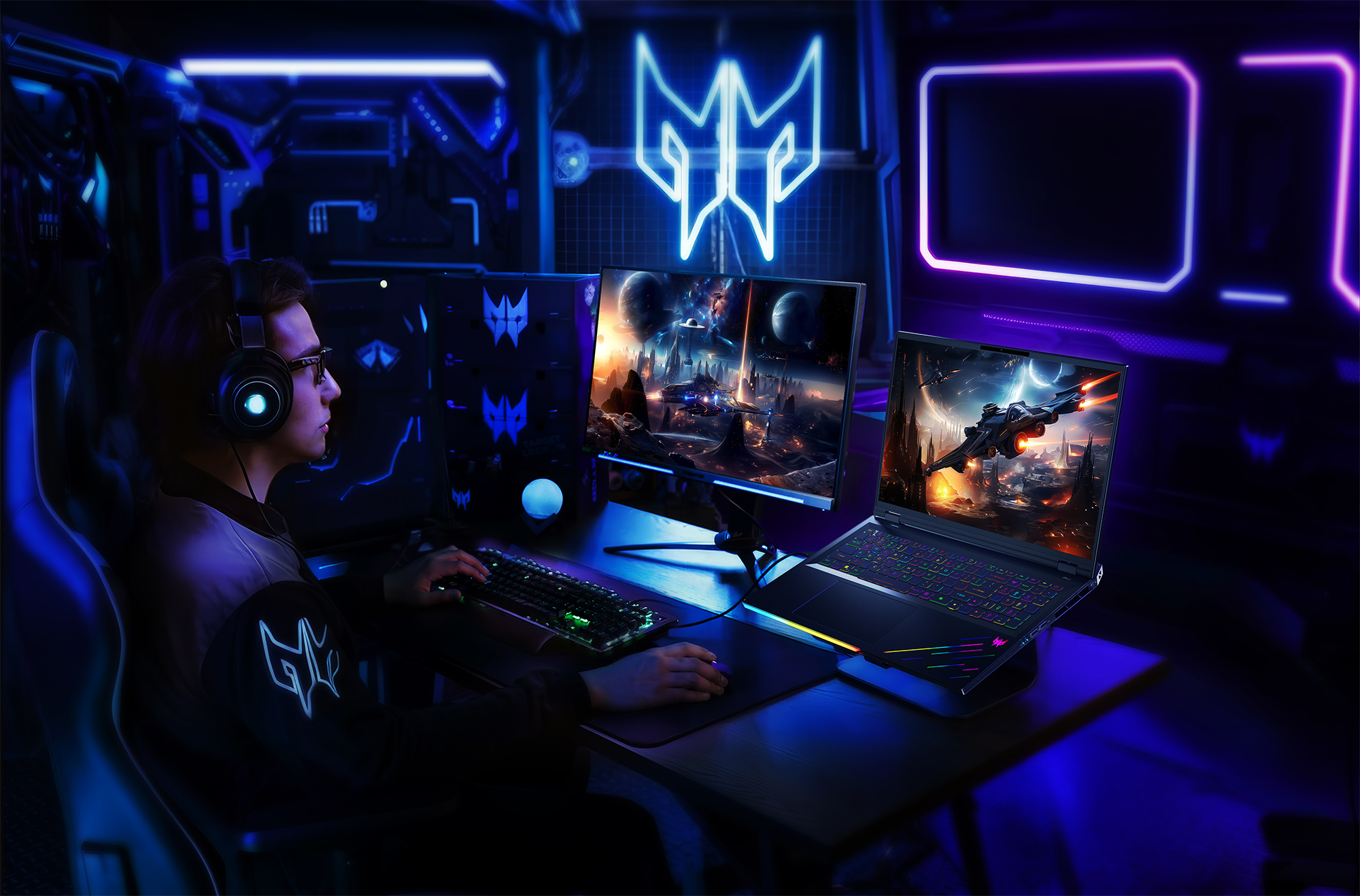 Acer | Predator Helios 18 AI PH18-73-94FE | Black | 18 " | IPS | WQXGA | 250 Hz | Intel Core Ultra 9 | 275HX | 32 GB | DDR5 | Solid-state drive capacity 2000 GB | NVIDIA GeForce RTX 5080 | Windows 11 Home | Keyboard language English | Keyboard backlit | Warranty 24 month(s) - Image 5